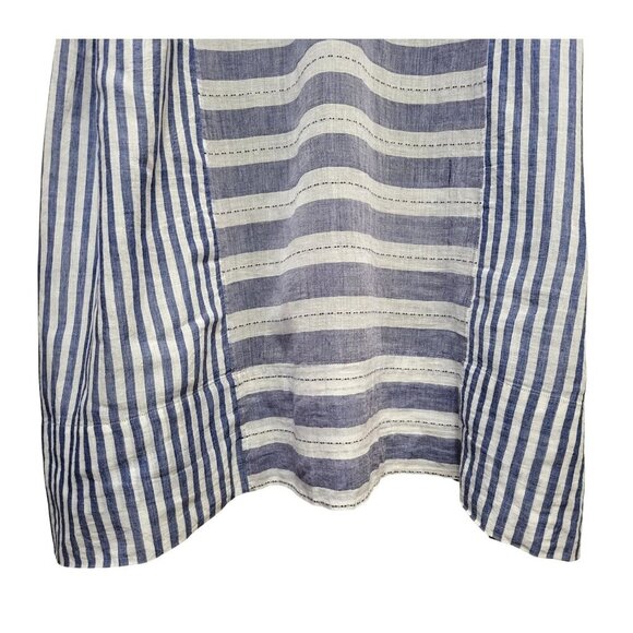 INJIRI Amber Striped Patchwork Midi Dress 100% Cotton - Picture 13 of 17